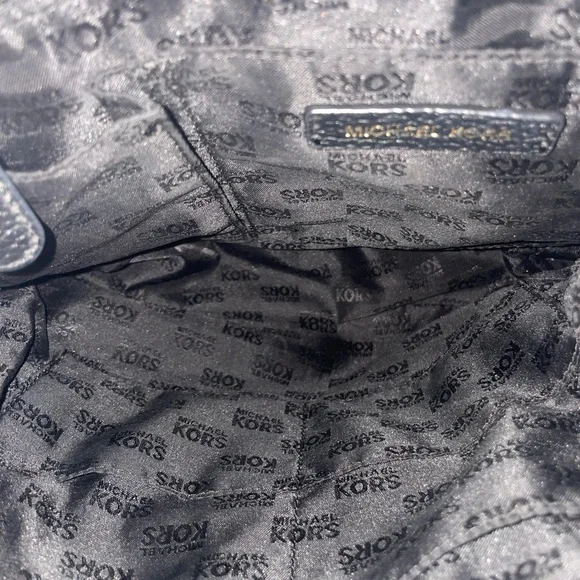 Michael Kors Black Pebbled Leather Backpack - Picture 14 of 14